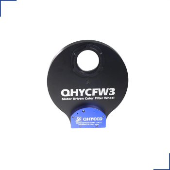 QHY CFW3 Small Color Filter Wheel - 1.25" or 31 mm 7 Position - Standard Thickness with LRGB Filters (Used)