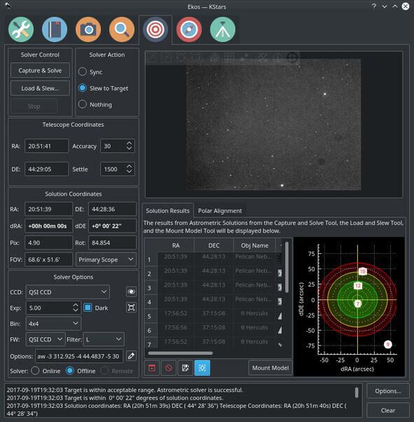 Wi-Fi Astrophotograph System Controller Equipment Precision Astrometery Screenshot