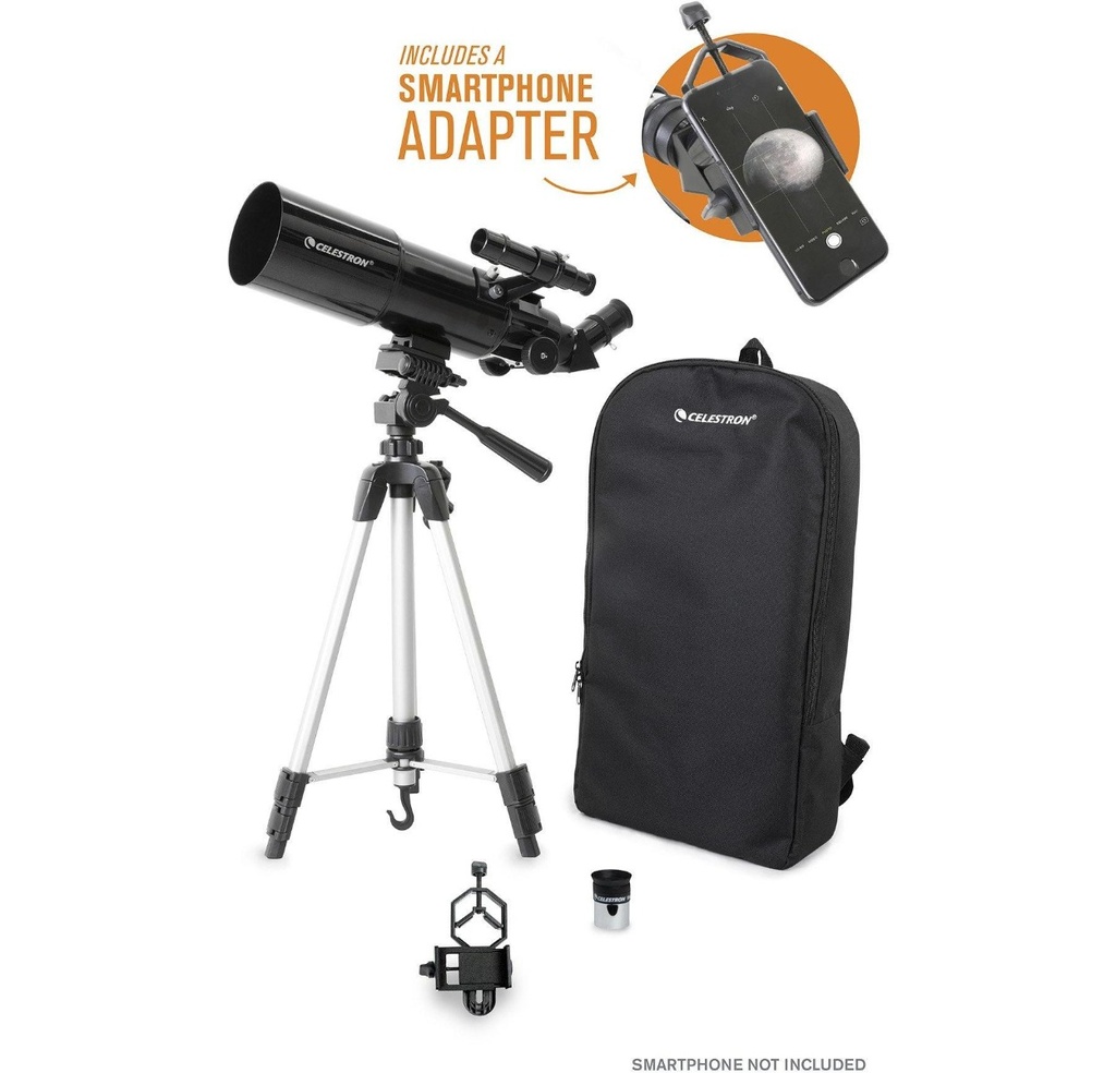 Celestron Travel Scope 80 Portable Telescope with Smartphone Adapter