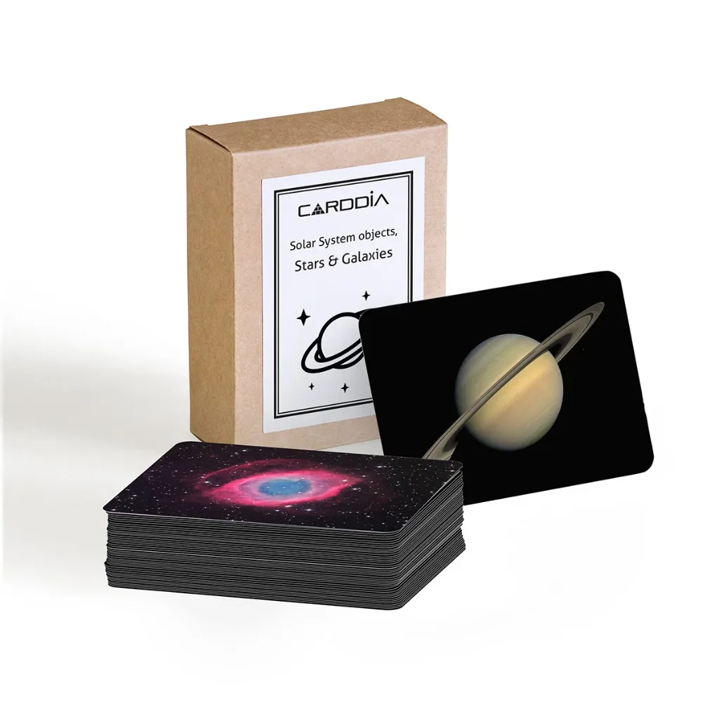 [IKA-X001AF74UJ] CARDDIA Solar System Objects, Stars & Galaxies Educational Flashcards